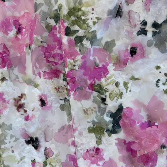 NWT Jessica Howard Floral Dress Pink Sheer Overlay Short Sleeve Elegant Size 16 - Picture 13 of 16